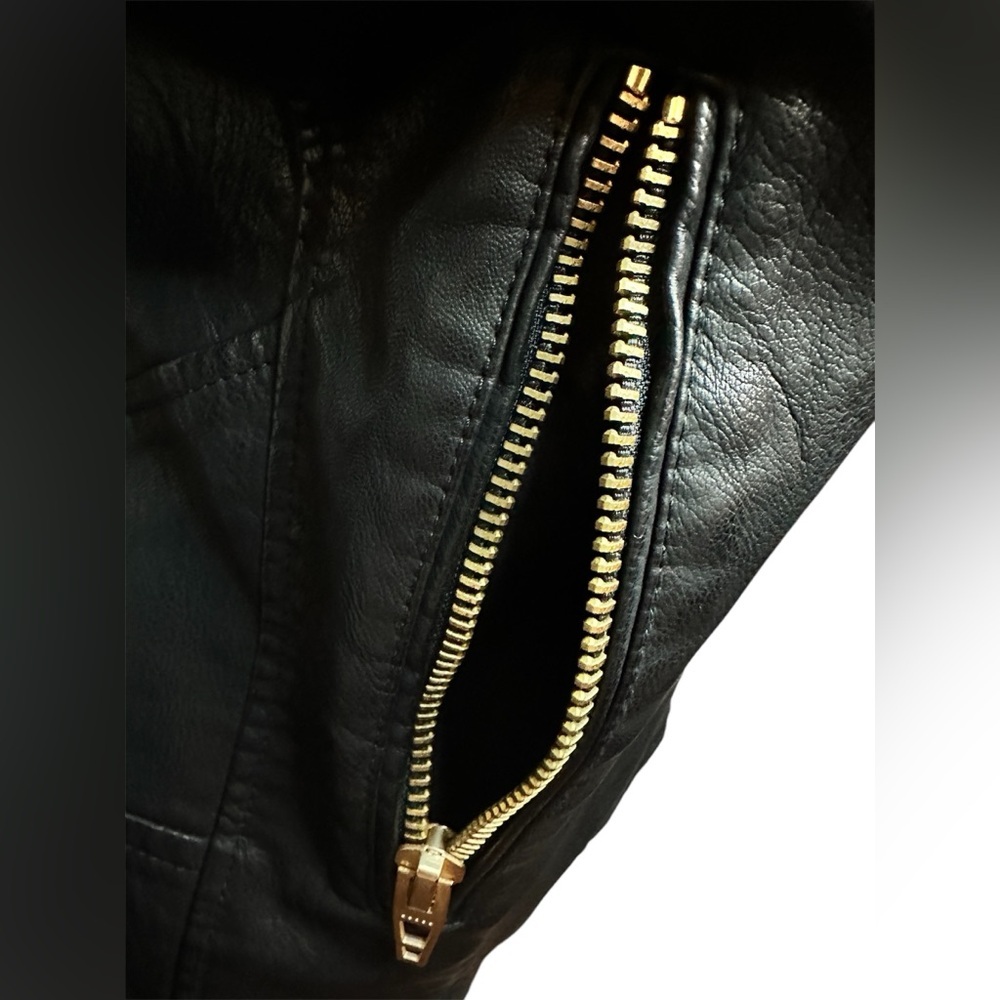 Blank NYC Meant to Be Moto Jacket (Like-New; Black/Gold; XL) - Picture 8 of 16